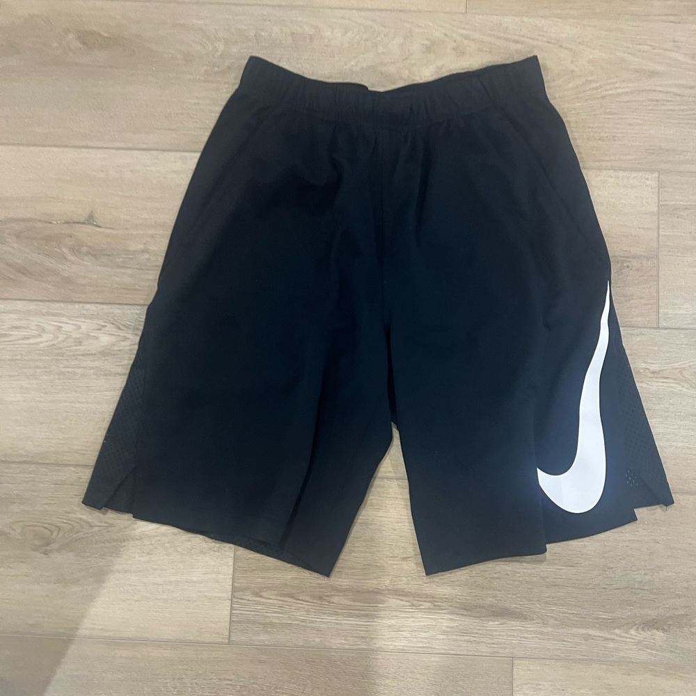 Nike Dri-FIT Black Shorts with White Logo